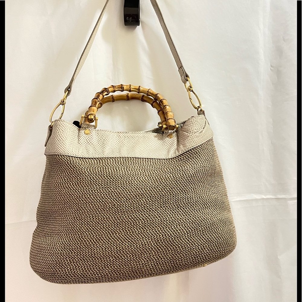 Eric Javits NY Shoulder Raffia Straw Tote Handbag..